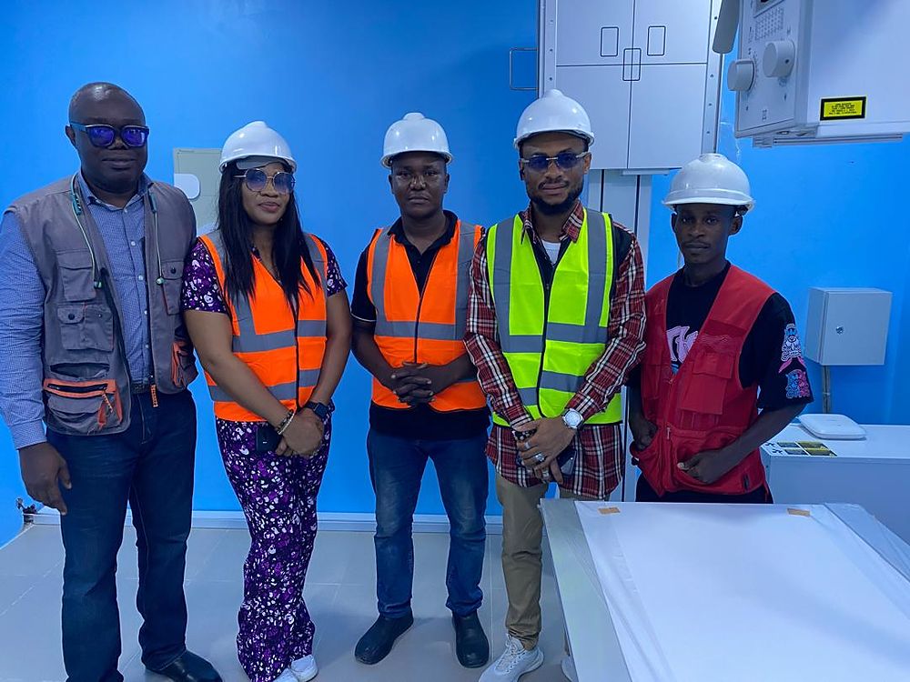 Elite Electromechanical engineers on site at a completed hospital installation